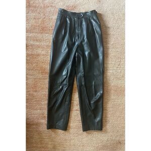 Vintage Forenza West Bay High Rise Genuine Leather Lined Pants | Black | Size 10